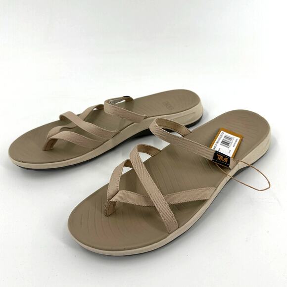 Teva Women's White Pepper Tirra Traveler Flip Flop Sandals Size 11 - Picture 4 of 9